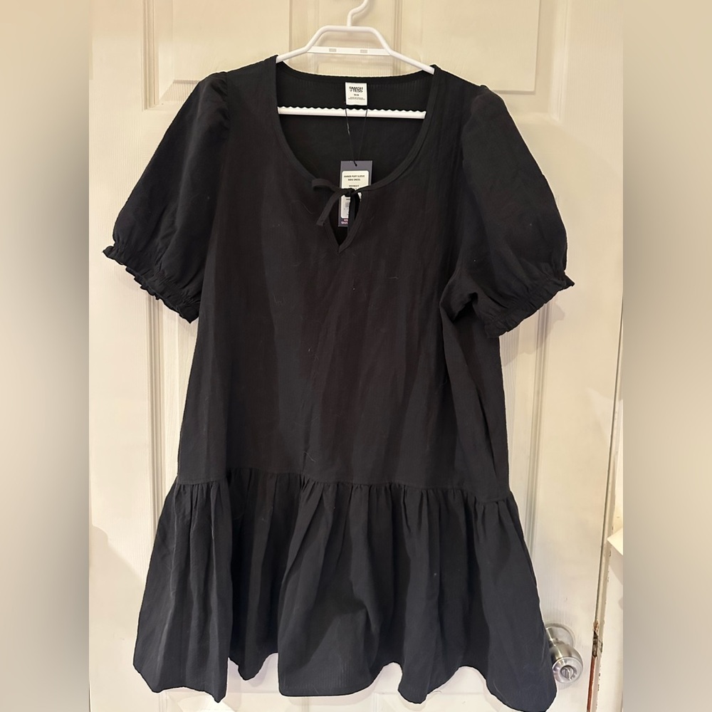 Smash + Tess Black Cotton Babydoll Dress